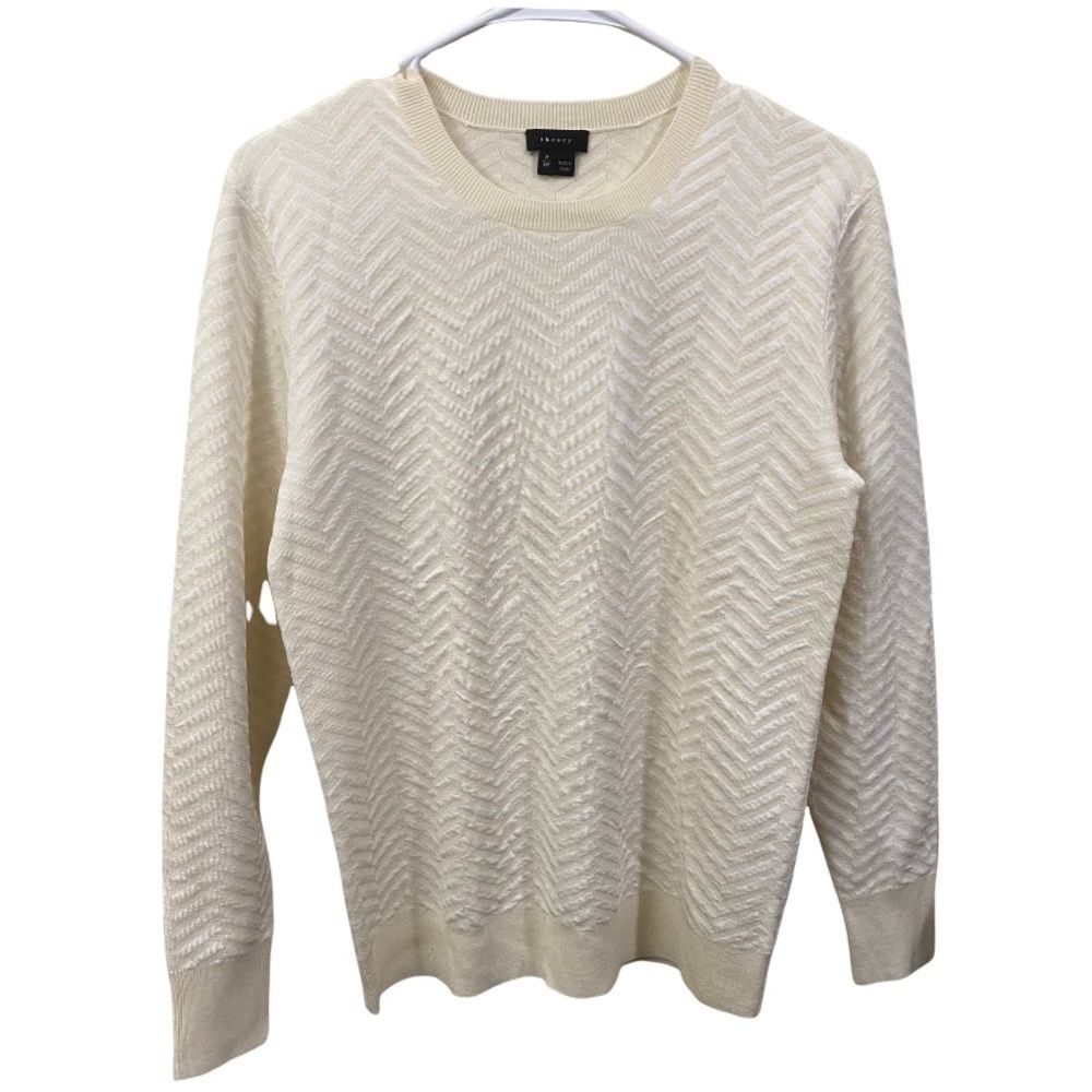 THEORY hannalor Evian wool blend jacquard sweater